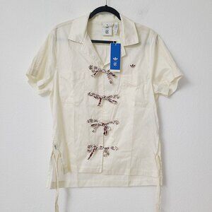 Adidas X Clot Bowling Shirt JP1599 Size XS Cream